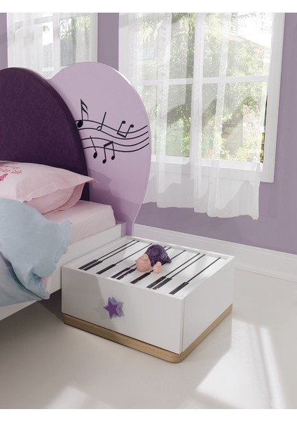 Rengarenk Little Star Başlıklı Karyola 120 x 200 cm modelleri