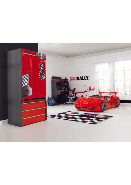 Rengarenk Race Team 2 Kapaklı Gardırop fiyatları