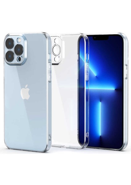 Caseworld Apple iPhone 11 Pro Max Kapak Kamera ve Mercek Korumalı Şeffaf Silikon Kılıf