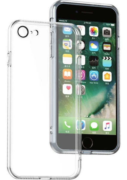 Case World Caseworld Apple iPhone 7 Kapak Kamera ve Mercek Korumalı  Şeffaf Silikon Kılıf