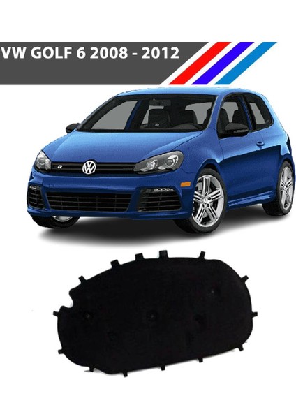 Vw Golf 6 Motor Kaput Izolasyon Keçesi - Klipsli 2008 - 2012