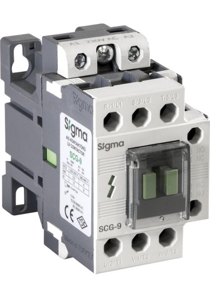 Scg12 5.5 Kw 1no+1nc 230 V 3 Kutuplu Ac Güç Kontaktör Scg012230