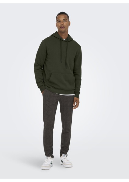 Kapüşon Yaka Koyu Gri Erkek Sweatshirt 22018685_ONSCERES Hoodie Sweat Noos fiyatları