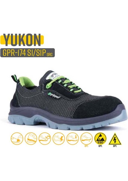 Iş Ayakkabısı - Yukon GPR-174 S1 Black-Green - 41