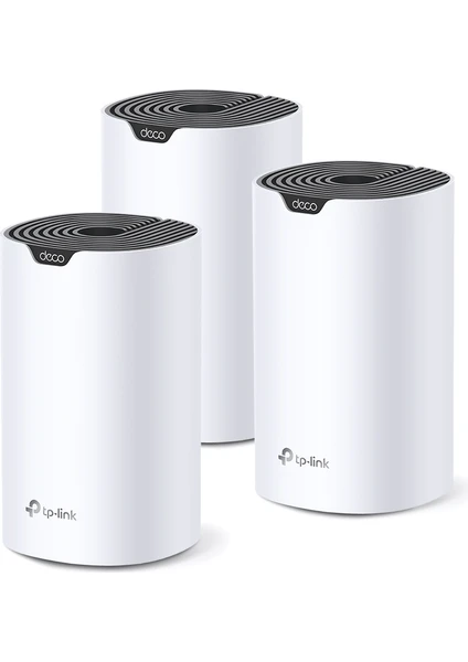 TP-Link Deco S7(3-pack), AC1900 Mbps, Dual-Band, Gigabit Portları,  520 m²'ye kadar Kapsama Alanı, 100'den Fazla Cihaz Bağlantısı, Mobil Uygulama ile Kolay Kurulum, Wi-Fi 5 Mesh Sistemi