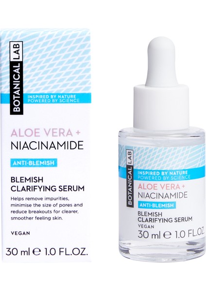 Botanical Lab Botanicallab Aloevera ve Niacinamide Içeren Eğilimli Ciltler Için Serum 30 ml