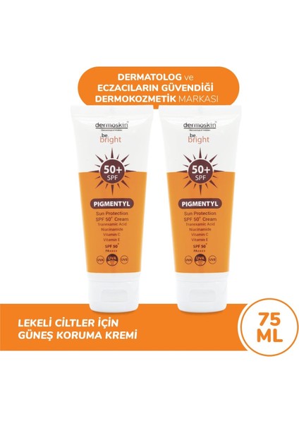 Be Bright Pigmentyl Güneş Koruyucu Spf 50+ Krem 75 ml - 2'li fiyatları