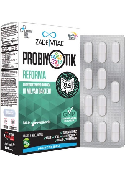 Probiyotik Reforma Takviye Edici Gıda 30 Bitkisel Kapsül
