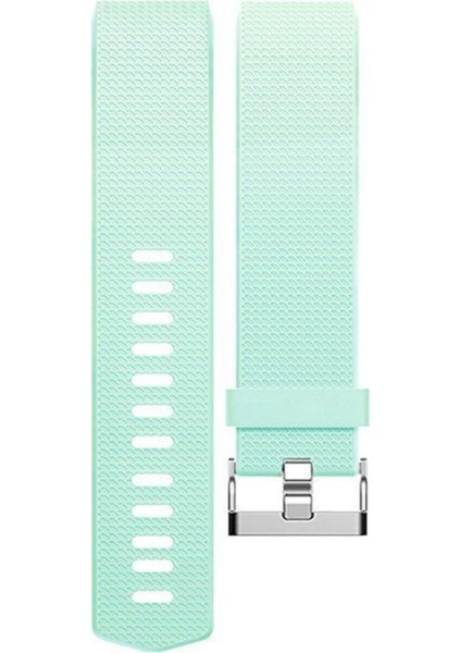 Fitbit Charge 2 Için Silikon Kayış Kordon Su Yeşili (S)