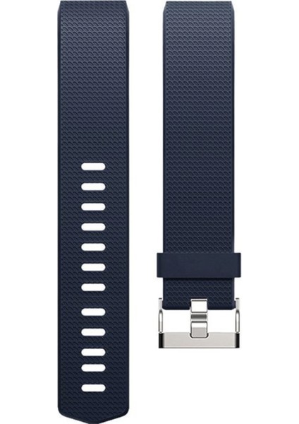 Fitbit Charge 2 Için Silikon Kayış Kordon Lacivert (S)