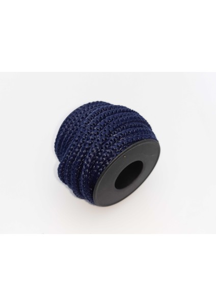 Lacivert Renkte 6 mm Polyester Eşofman Kapşon Bağ Ipi (10 Mt)
