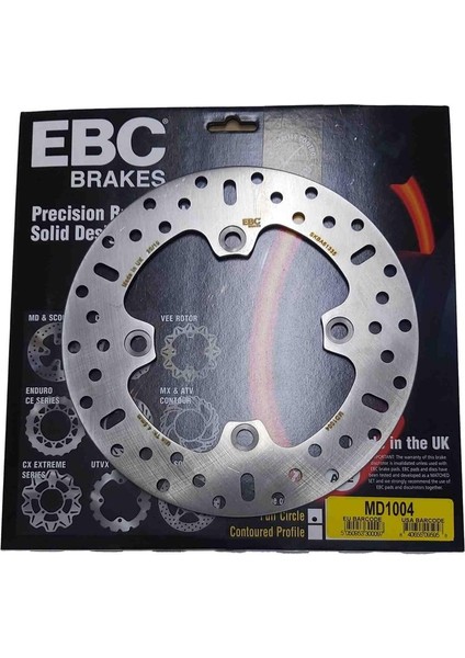 Hon. CBR250 11-13 CBR1000 Rr 04-07 Ebc Arka Disk