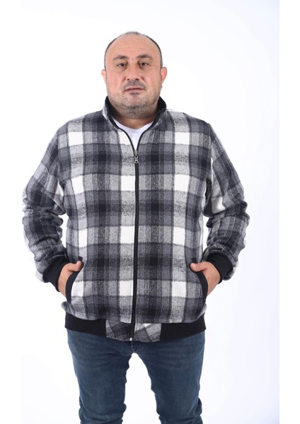 Büyük Beden Dik Yaka Sweat Oduncu 22219-ANTRASIT
