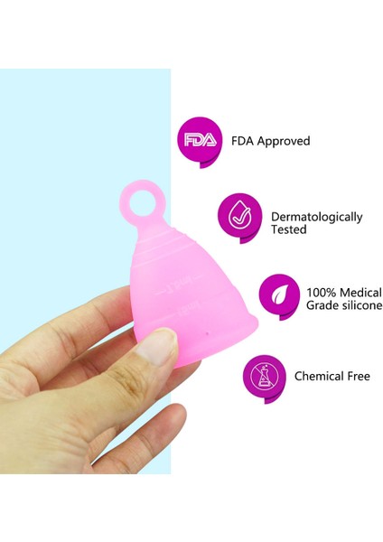 Adet Kabı Regl Kabı Menstrual Cup Small Beden Rose Medikal Sınıf Silikon Adet Kabı