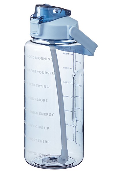 2000ML Açık Taşınabilir Spor Fitness Uzay Bardağı Şeffaf Plastik Su Matarası (Yurt Dışından)