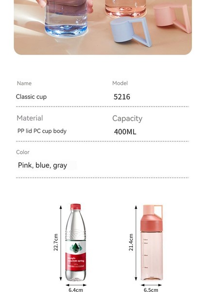 400ML Plastik Filtreli Su Matarası (Yurt Dışından)