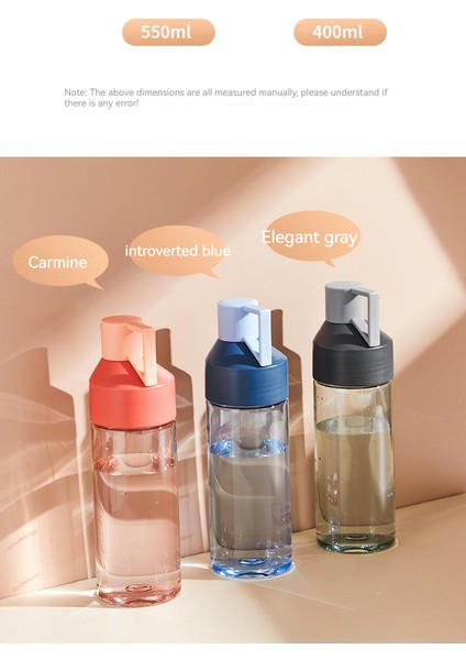 400ML Plastik Filtreli Su Matarası (Yurt Dışından)