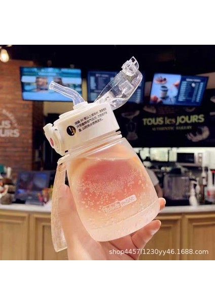 300ML Kız Öğrenci Sevimli Plastik Su Şişesi (Yurt Dışından)