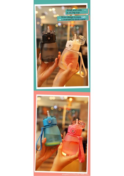 300ML Kız Öğrenci Sevimli Plastik Su Şişesi (Yurt Dışından)