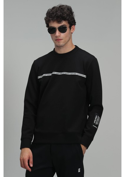 Sımple Erkek Sweatshirt Siyah