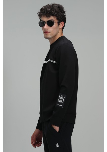 Sımple Erkek Sweatshirt Siyah