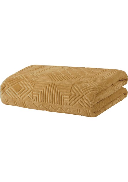 Bedding Nova Çift Kişilik Emboss Battaniye - Hardal