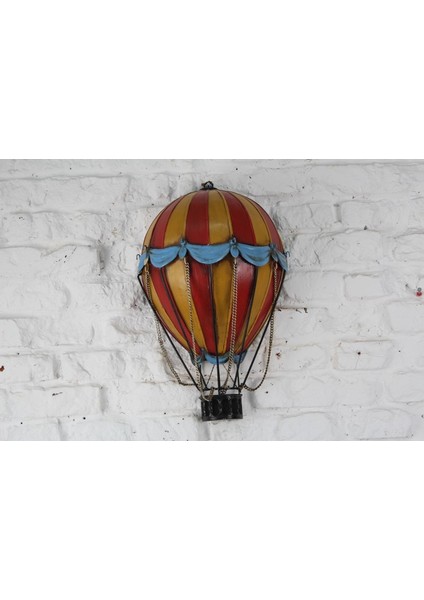 Jayland Retro Metal Sıcak Hava Balonu Biblo – Yatay Dekoratif Model – 44x28x14 cm fırsatları