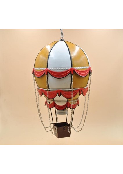 Jayland Retro Metal Sıcak Hava Balonu Biblo – Büyük Boy Dekoratif Obje – 27x27x45 cm indirimleri