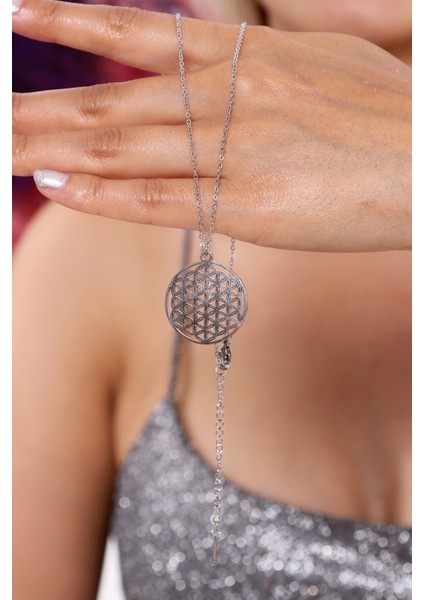 Kadın Çelik Altın Kaplama Yaşam Çiçeği Gümüş Renk modelleri