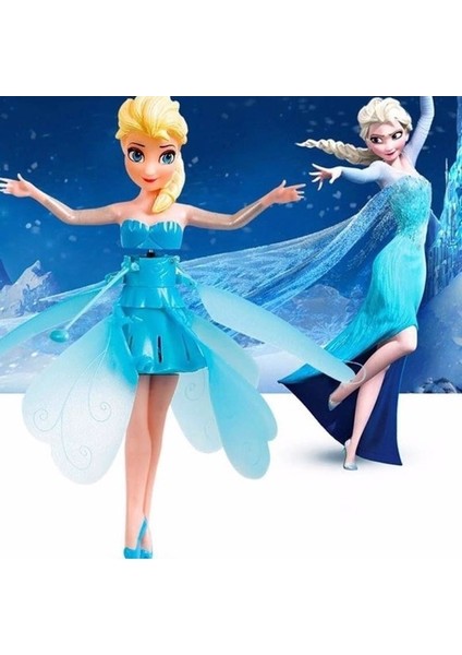Prenses Elsa Frozen Uçan Peri El Sensörlü Şarjlı Uçan Bebek Oyuncak Elsa Uçan Peri