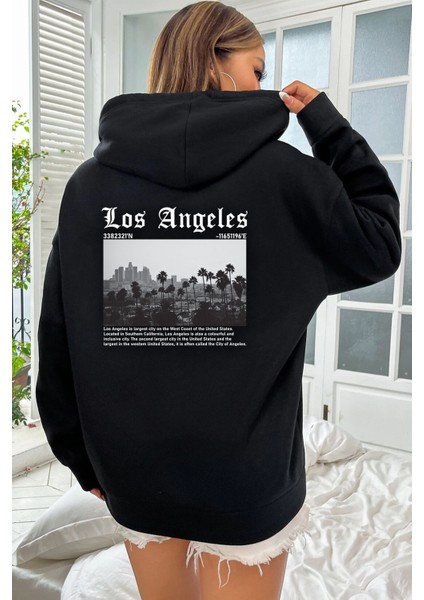Unisex Los Angles Baskılı Sweatshirt