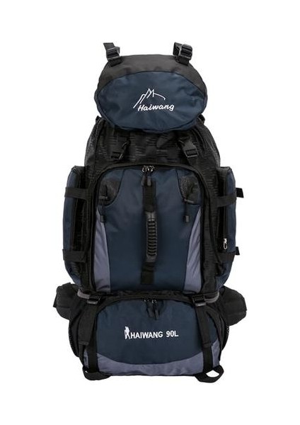 90L Açık Su Geçirmez Seyahat Tırmanma Sırt Çantası Büyük Kapasiteli Kamp Yürüyüş Sırt Çantası Erkek Kadın Trekking Spor Daypack XA342Y  (Yurt Dışından)