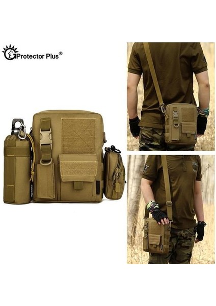 Koruyucu Artı Taktik Messenger Çanta Erkekler Askeri Camo Su Geçirmez Crossbody Açık Spor Seyahat Omuz Çantası Avcılık Çanta  (Yurt Dışından)