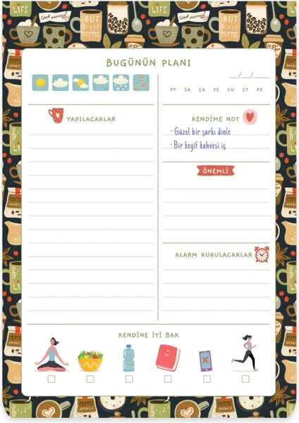 Keskin Color A5 Günlük Planner Blok - Kahve