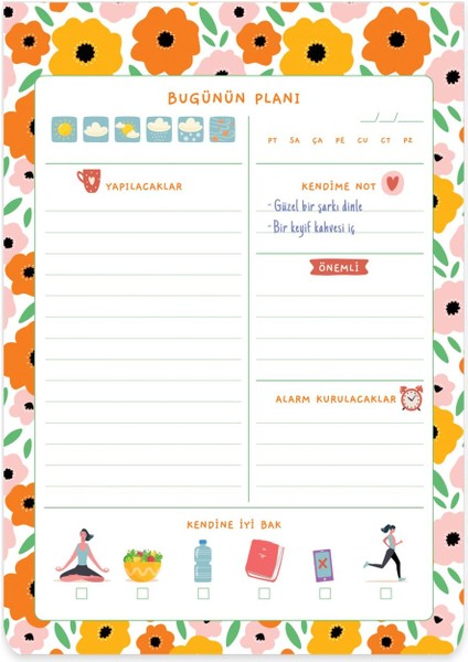 Keskin Color A5 Günlük Planner Blok - Rengarenk