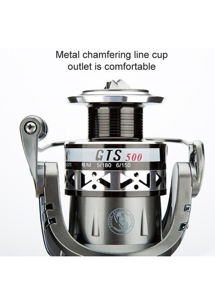 Iplik Balıkçılık Reel Metal 5.2: 1 18 kg Max Sürüklenin Paslanmaz Çelik Kolu Deniz Suyu Sazan Buz Kışlık Balıkçılık Dişli | Balıkçılık Makaraları (GTS500) (Yurt Dışından)