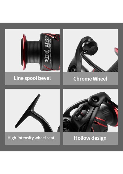 Balıkçılık Reel Iplik Tam Metal Makaralı Spinning Reel Max Drag Sazan Balıkçılık Reel Molinete Dönen Için Reel | Balıkçılık Makaraları (Siyah) (Yurt Dışından) modelleri