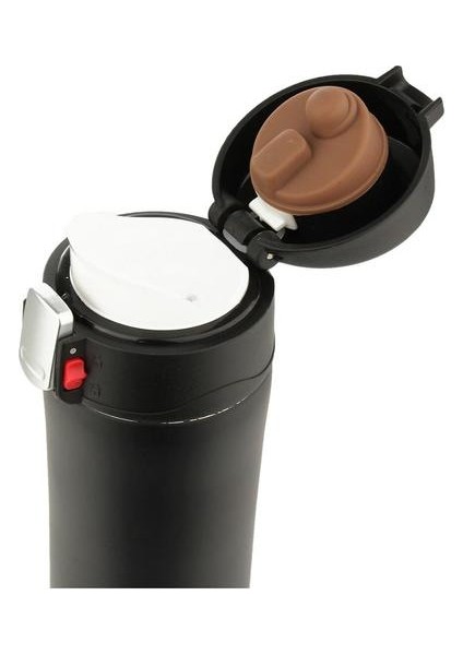 500 ml Seyahat Kupa Çay Kahve Su Vakum Bardak Termos Şişe Paslanmaz Çelik Siyah | Vakum Şişeleri Vetermoslar (Yurt Dışından)