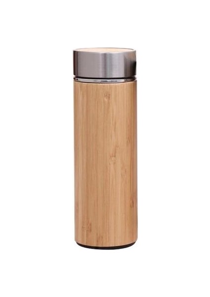 Doğal Bambu Tumbler 450 ml Paslanmaz Çelik Astar Termos Şişe Vakum Şişeleri Yalıtımlı Şişeler Bambu Kupası Çay | Vakumlu Şişeler Vetermoslar (Yurt Dışından)