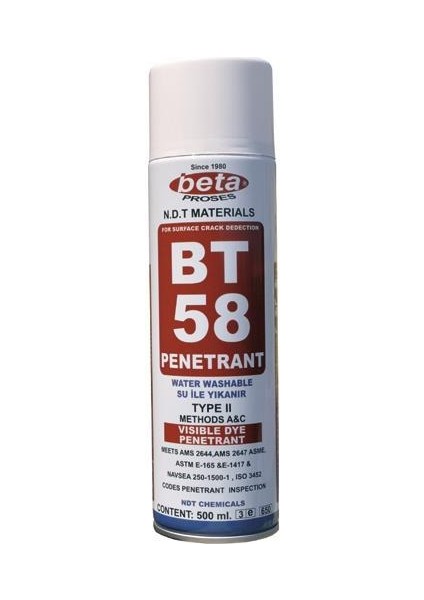 Beta Bt-58 Penetrant Sprey (Kontrast Kırmızısı)