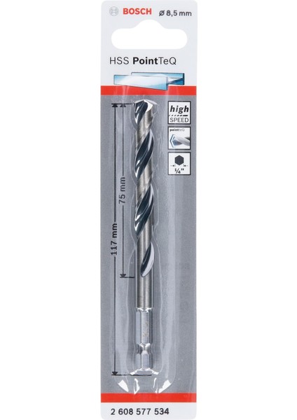 Pointeq 8.5mm 1/4 Adap. Metal Matkap Ucu 1'li 2608577534 Bosch