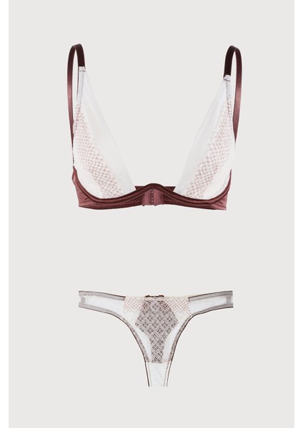 Ekru Kindly Kapsız Sütyen Takım