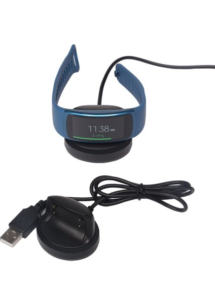 Samsung Galaxy Gear Fit 2 R360 Uyumlu USB Dock Şarj Kablosu Şarj Ünitesi 1 M