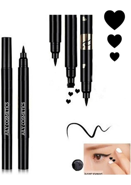 Roesia Rose Cosmetics Kalp Desenli Eyeliner Çift Taraflı