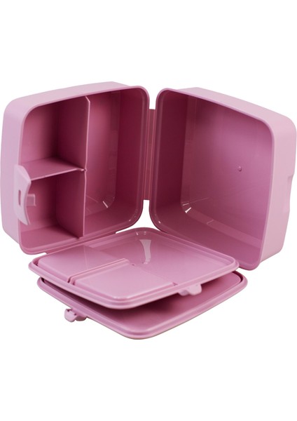 Premium Beslenme Kutusu 1 Adet Pembe 15 x 16 x 9 cm BPA İçermez ve Yıkanabilir indirimleri
