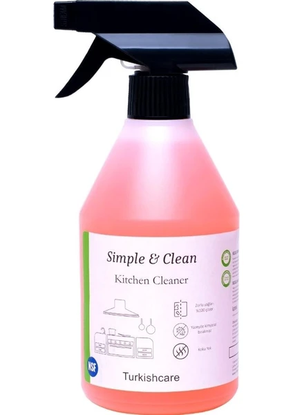 Simple & Clean Mutfak Fırın Izgara ve Yüzey Temizleyici Kireç Sökücü Sprey 500 ml