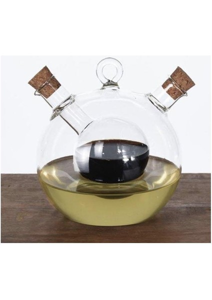 Yağlık Sirkelik Cam 2in1 Yuvarlak Sirke 60ML Yağ 430ML Çap 11CM fiyatları