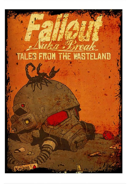 Fallout Desenli Mdf Tablo