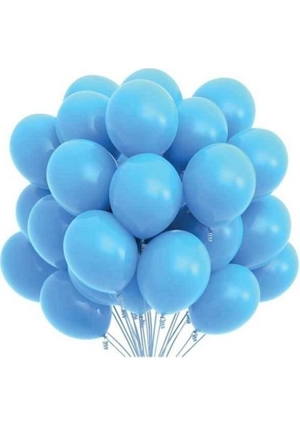 Açık Mavi Pastel Balon 10 Adet