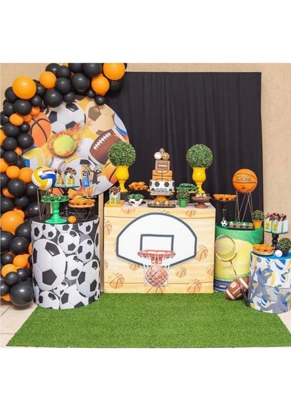 Pastel Balon Zincir Turuncu - SIYAH100 Adet + 5 mt Balon Zinciri